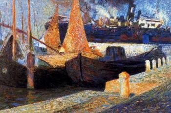 翁貝托 波丘尼 Boats in Sunlight 翁貝托 波丘尼 Boats in Sunlight
